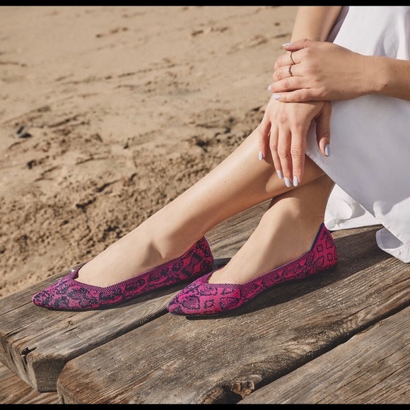 *Retired* Rothy ’s Fuschia Navy Snake 7 - Picture 7 of 8